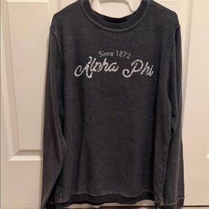Alpha Phi Gray Long Sleeve Crewneck Top